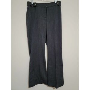 Dana Buchman Charcoal Grey Pinstripe Wide Leg Dress Pants Women Size 10
